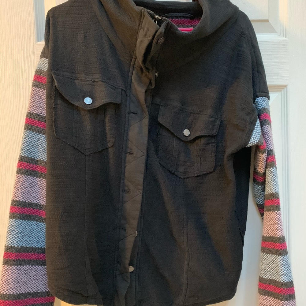Free People Jacket with wool sleeves